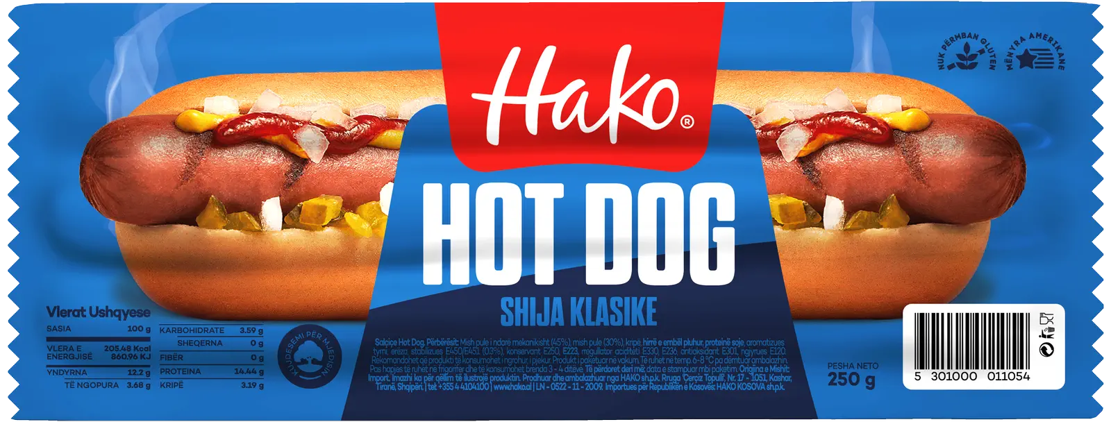 Hako, Hot Dog klasik, 250g